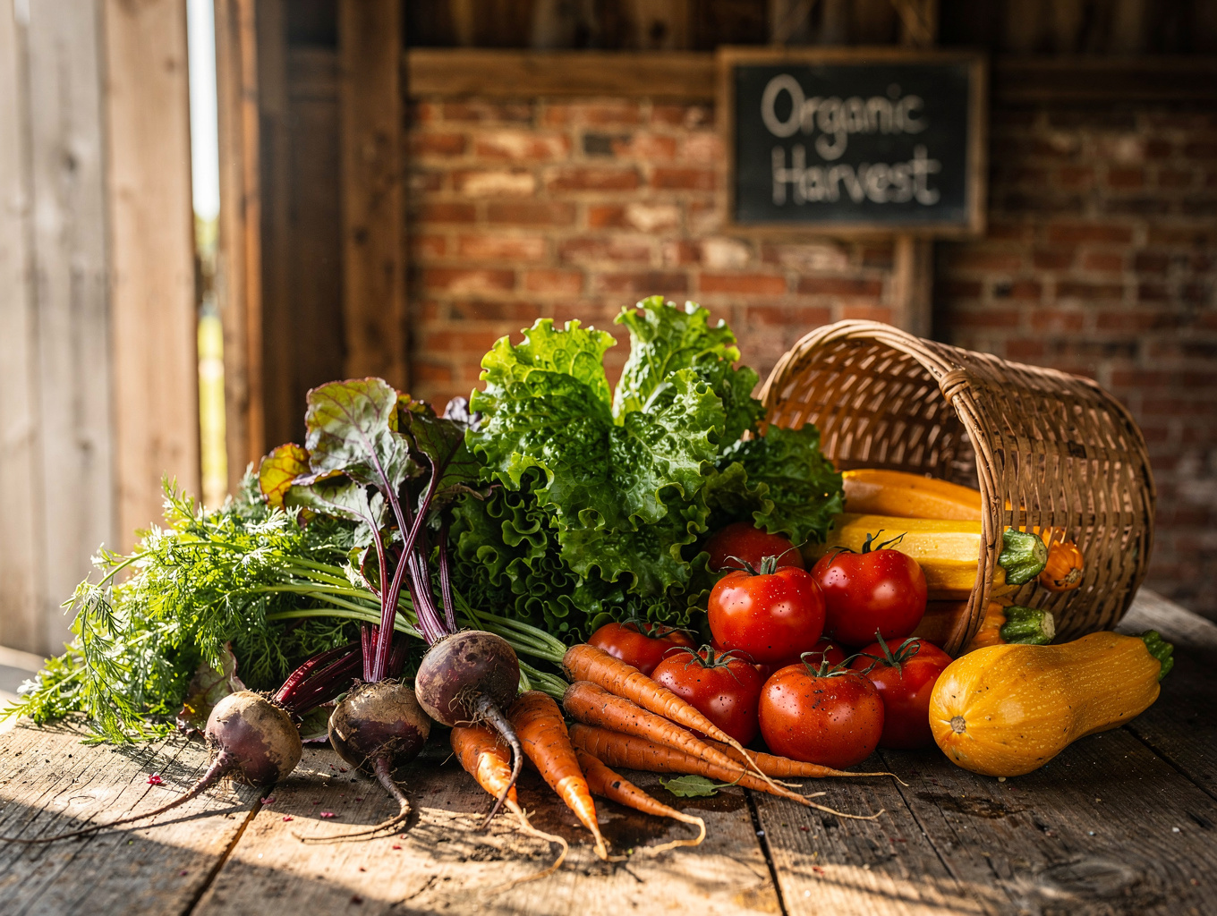 Fresh seasonal vegetables from local farm partners